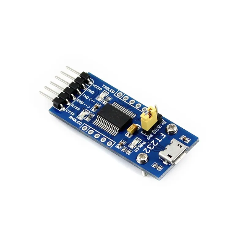 FT232 USB UART Board (micro),USB TO UART Solution With USB Micro Connector,Supports Mac, Linux, Android, WinCE, Windows 7/8/10
FT232 USB UART Board (micro),USB TO UART Solution With USB Micro Connector,Supports Mac, Linux, Android, WinCE, Windows 7/8/10