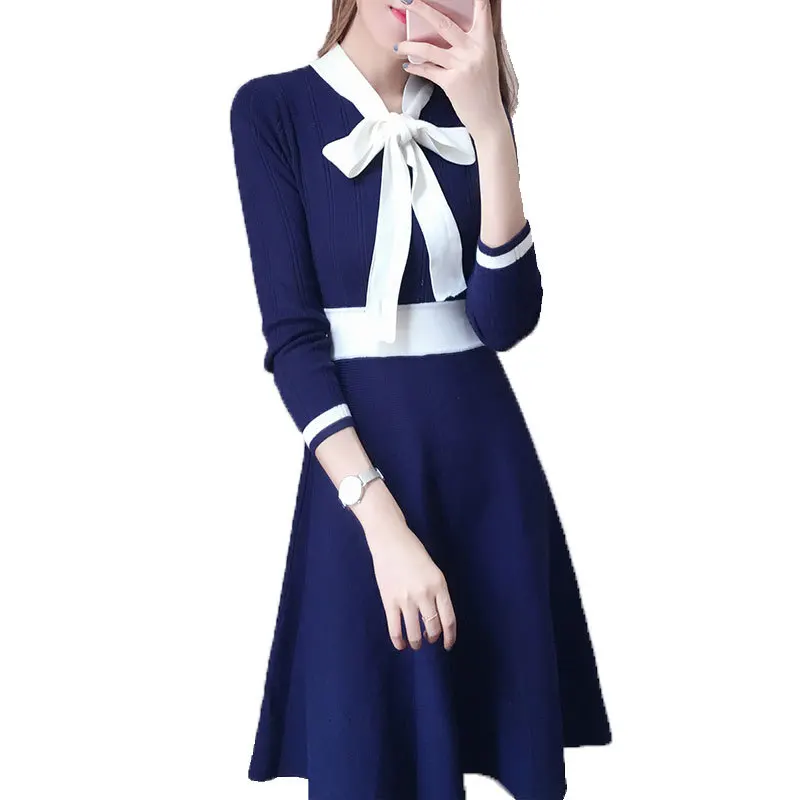 Sexy Spring Autumn Slim Sweater Dress Bow High Waist Dress Casual Women Knitted Long Sleeve Office Dresses Long Bodycon Dress
Sexy Spring Autumn Slim Sweater Dress Bow High Waist Dress Casual Women Knitted Long Sleeve Office Dresses Long Bodycon Dress