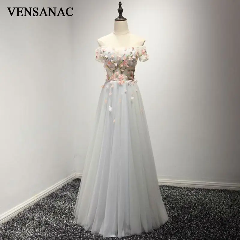 VENSANAC 2017 New A Line Lace Appliques Boat Neck Long Evening Dresses Short Sleeve Elegant Flowers Party Prom Gowns
VENSANAC 2017 New A Line Lace Appliques Boat Neck Long Evening Dresses Short Sleeve Elegant Flowers Party Prom Gowns