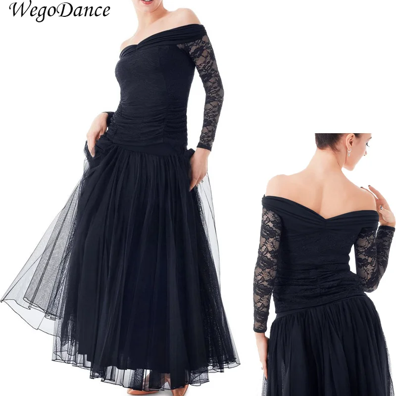New black shoulder wear lace long sleeve National Standard Dance shirt woman freeshipping
New black shoulder wear lace long sleeve National Standard Dance shirt woman freeshipping