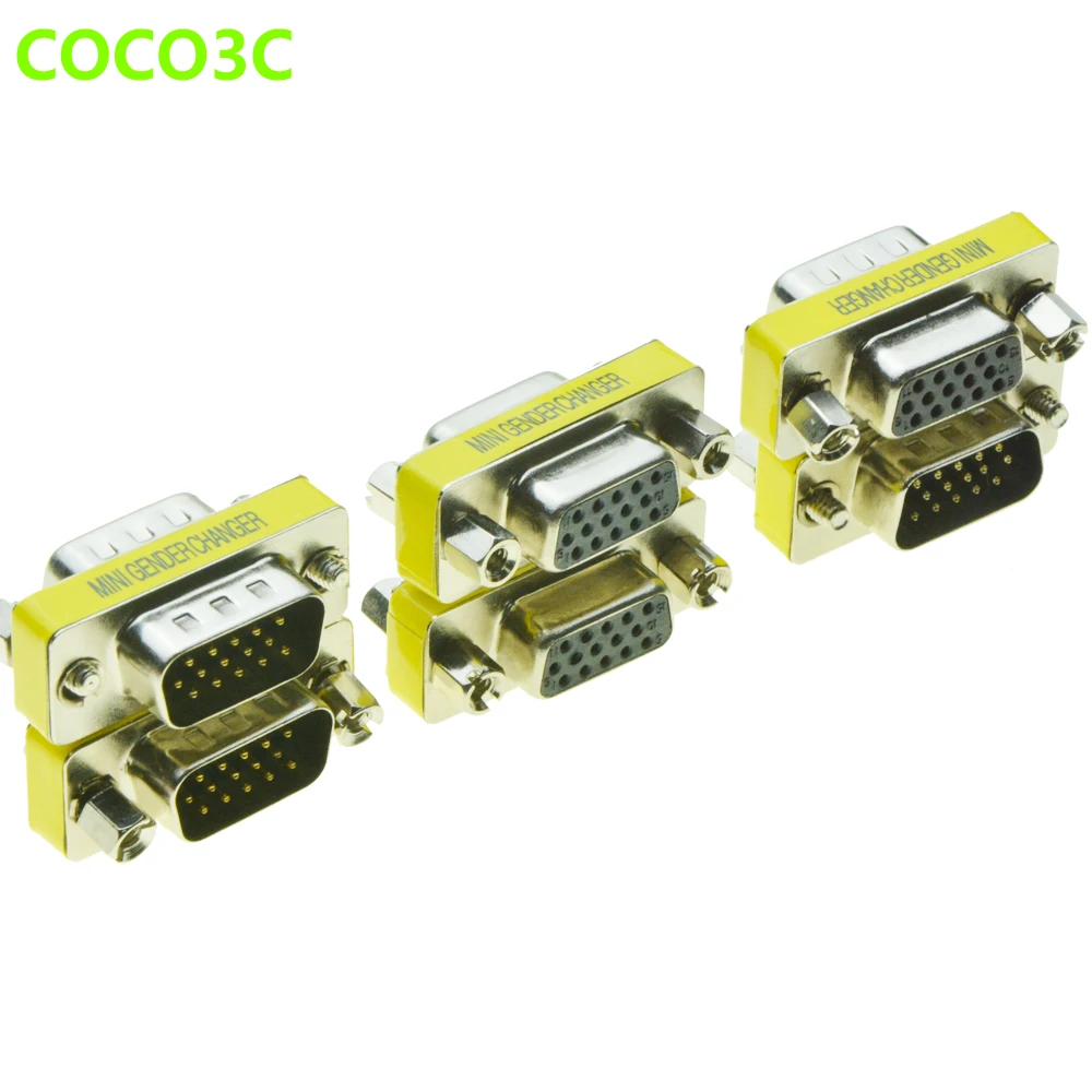 15pin VGA Female To Male Adapter Convertor Monitor DB15 Female to Female VGA RGB HDB Extender Male to Male Connector
15pin VGA Female To Male Adapter Convertor Monitor DB15 Female to Female VGA RGB HDB Extender Male to Male Connector