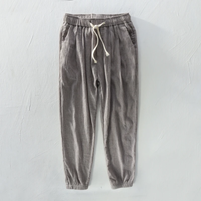 New arrival ankle-length pants men casual loose elastic trousers mens linen and cotton solid pants male 29-40 size pantalones
New arrival ankle-length pants men casual loose elastic trousers mens linen and cotton solid pants male 29-40 size pantalones