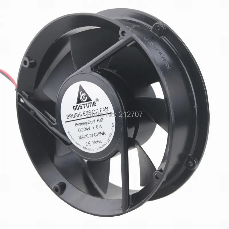 2 Pcs Gdstime 17251 24V 2 Wire Ball Bearing 170mm Metal Computer Cooling Server Cabinet Fan
2 Pcs Gdstime 17251 24V 2 Wire Ball Bearing 170mm Metal Computer Cooling Server Cabinet Fan