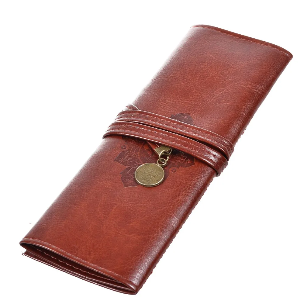 XRHYY Vintage Style PU Leather Rollup Pencil Case, Pencil Bag, Pen Pocket (Brown)
XRHYY Vintage Style PU Leather Rollup Pencil Case, Pencil Bag, Pen Pocket (Brown)