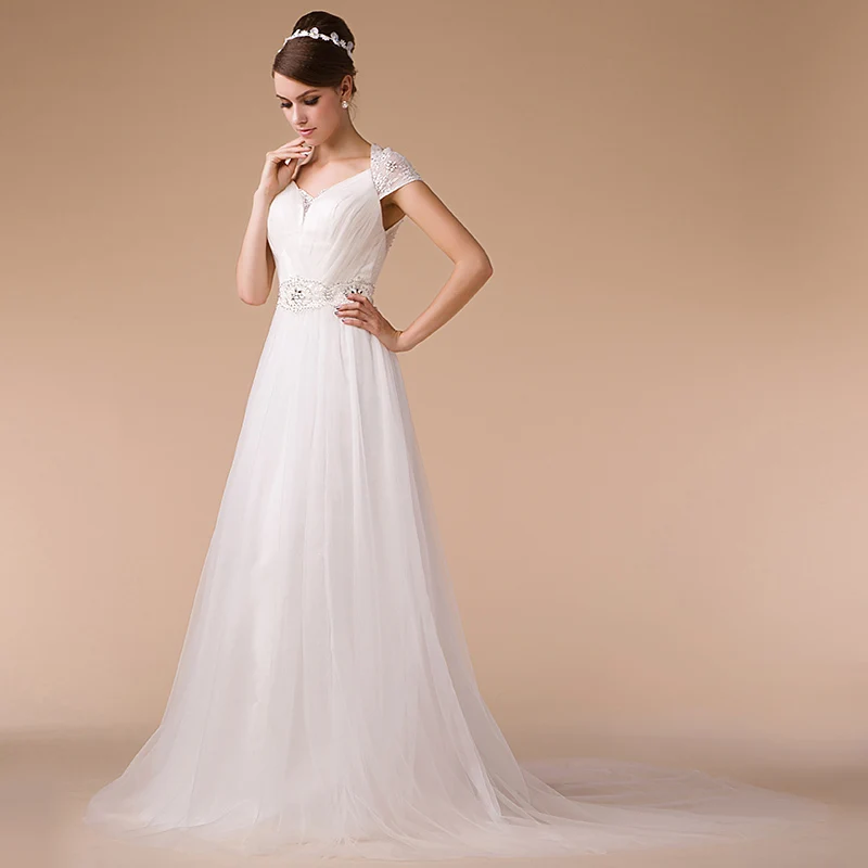 Cheap Hot 2016 fashion beautiful white ivory chiffon lace A-Line trailing bride wedding dress belt can be customized size
Cheap Hot 2016 fashion beautiful white ivory chiffon lace A-Line trailing bride wedding dress belt can be customized size