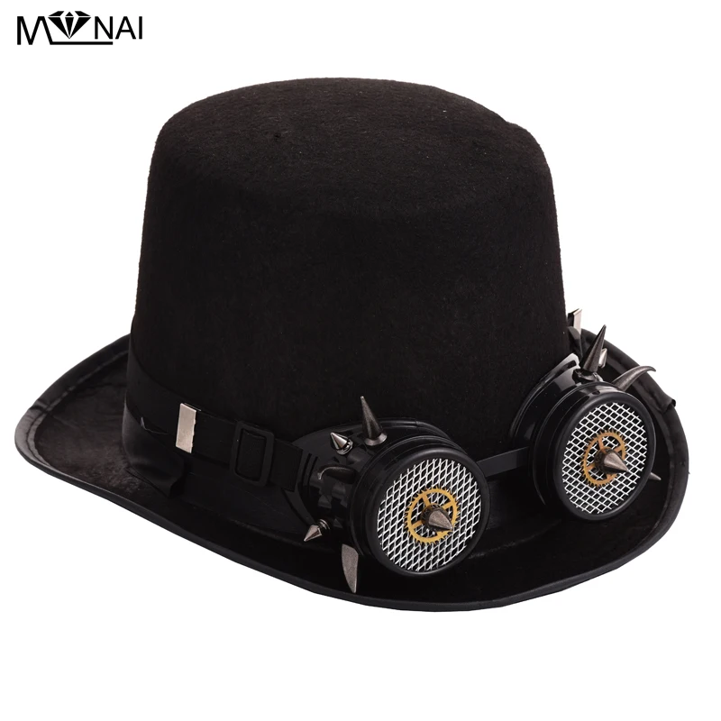 Retro Vintage Women/Men Fedora Gothic Punk Style Top Hat Glasses Goggles Hat Cosplay Party Accessories
Retro Vintage Women/Men Fedora Gothic Punk Style Top Hat Glasses Goggles Hat Cosplay Party Accessories