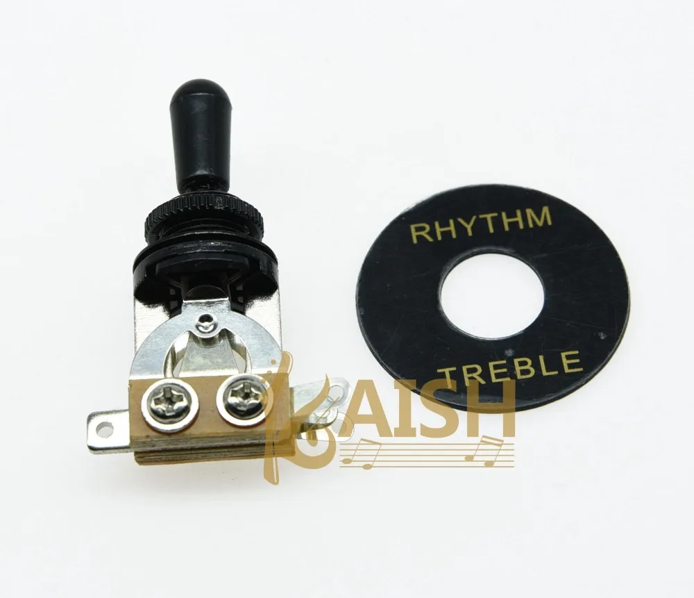 KAISH гитара 3 Way тумблер черный с черным наконечником и пластиной для LP SG
KAISH гитара 3 Way тумблер черный с черным наконечником и пластиной для LP SG