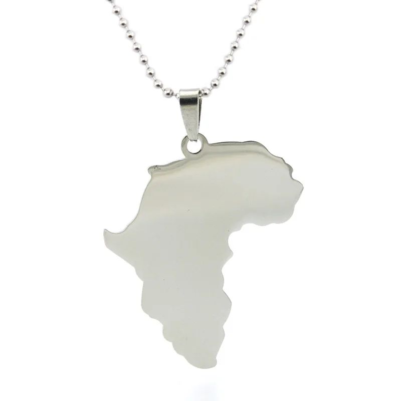 50pcs new Fashion burnish polished Africa map Pendant stainless steel Metal Necklace for men women wholesale price
50pcs new Fashion burnish polished Africa map Pendant stainless steel Metal Necklace for men women wholesale price