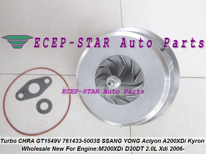 Картридж Turbo CHRA GT1549V 761433-5003S 761433 для SSANG YONG Actyon A200XDi Kyron M200XDi 2006- D20DT 2.0L Xdi 6640900880 780
Картридж Turbo CHRA GT1549V 761433-5003S 761433 для SSANG YONG Actyon A200XDi Kyron M200XDi 2006- D20DT 2.0L Xdi 6640900880 780