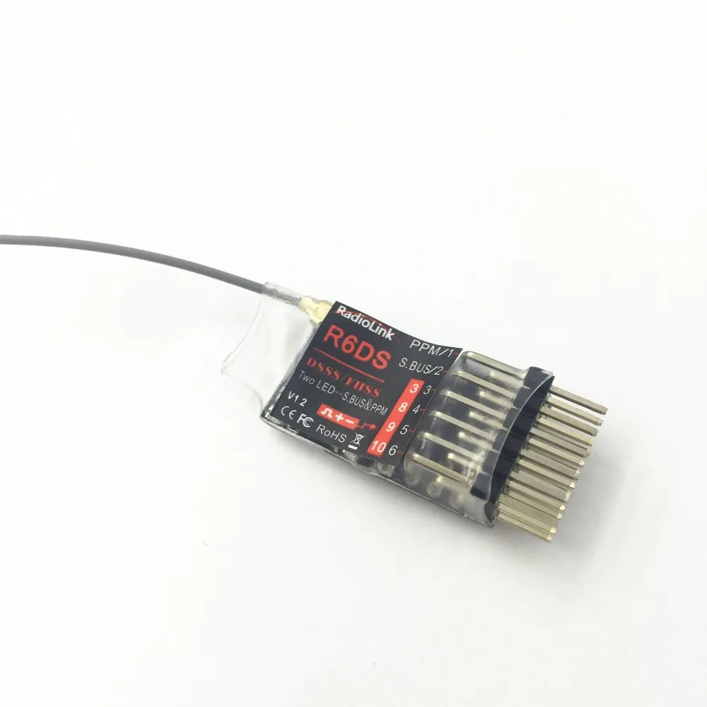 (Улучшенный R6D) Radiolink R6DS 6-CH 2,4 GHz приемник DSSS для передатчика AT9 и AT10
(Улучшенный R6D) Radiolink R6DS 6-CH 2,4 GHz приемник DSSS для передатчика AT9 и AT10