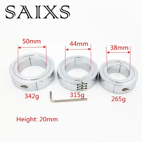 Pene castidad escroto colgante bola camilla retráctil pene bloqueo anillo retardante juguete sexual para hombres 38mm 44mm 50mm para elegir