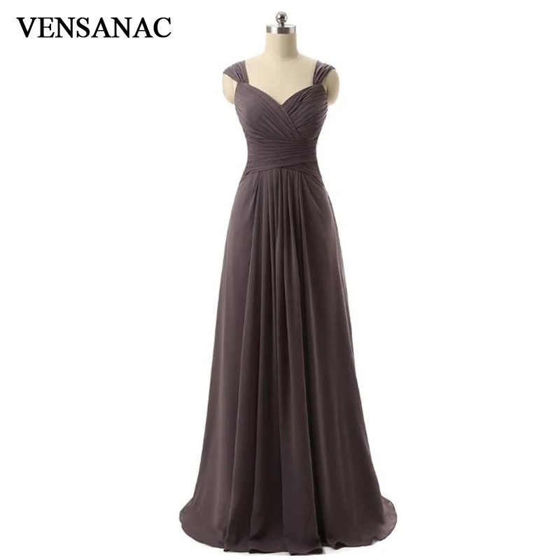 VENSANAC 2018 Sweetheart Chiffon Pleat Sleeveless Long Evening Dresses Elegant Party A Line Draped Backless Prom Gowns
VENSANAC 2018 Sweetheart Chiffon Pleat Sleeveless Long Evening Dresses Elegant Party A Line Draped Backless Prom Gowns