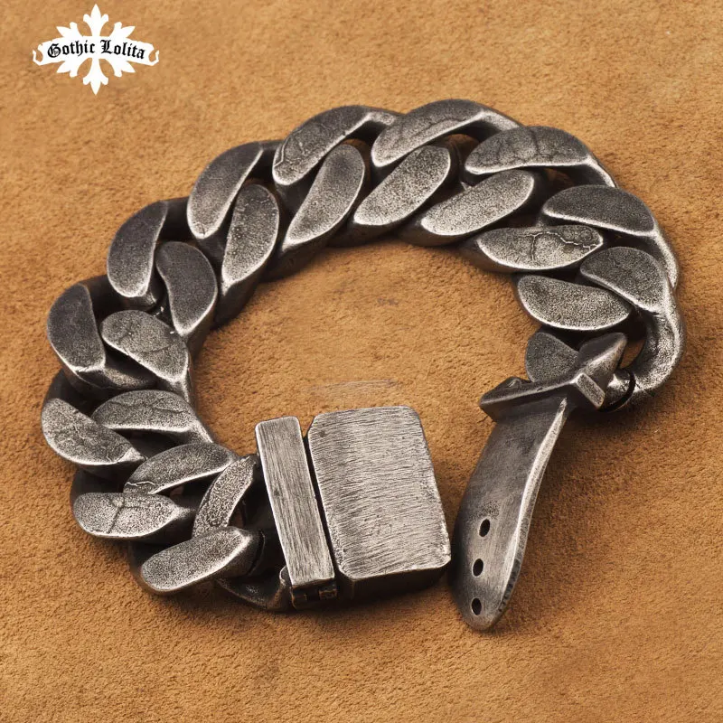 High quality vintage punk bracelet for men stainless steel Cuban Chain fashion Jewelry
High quality vintage punk bracelet for men stainless steel Cuban Chain fashion Jewelry