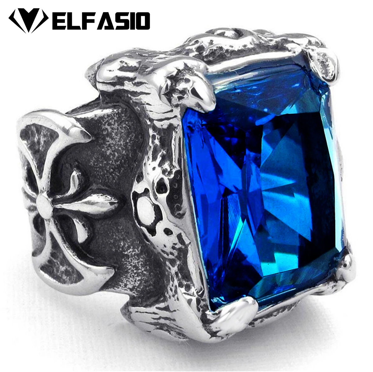 Men's Stainless Steel Ring Dragon Claw Blue Cubic Zirconia Biker Jewelry Size 8-13
Men's Stainless Steel Ring Dragon Claw Blue Cubic Zirconia Biker Jewelry Size 8-13