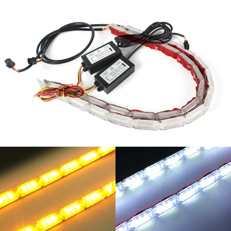 2PC Waterproof LED Daytime Running Lights Flexible Flowing Car Lamp External Light Auto Styling
2PC Waterproof LED Daytime Running Lights Flexible Flowing Car Lamp External Light Auto Styling