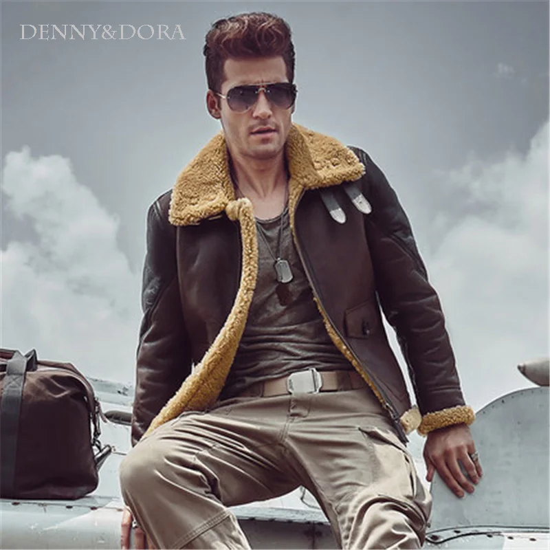 Light Brown B3 Men's Shearling Leather Jacket Original Flying Jacket Coat Pilots Coat Accept Custom Winter Slim Jacket
Light Brown B3 Men's Shearling Leather Jacket Original Flying Jacket Coat Pilots Coat Accept Custom Winter Slim Jacket
