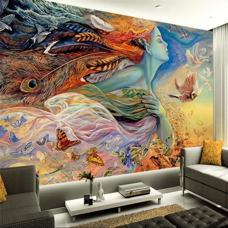 wellyu wall paper Oil painting beautiful picture TV background wall custom large fresco green wallpaper papel de parede
wellyu wall paper Oil painting beautiful picture TV background wall custom large fresco green wallpaper papel de parede