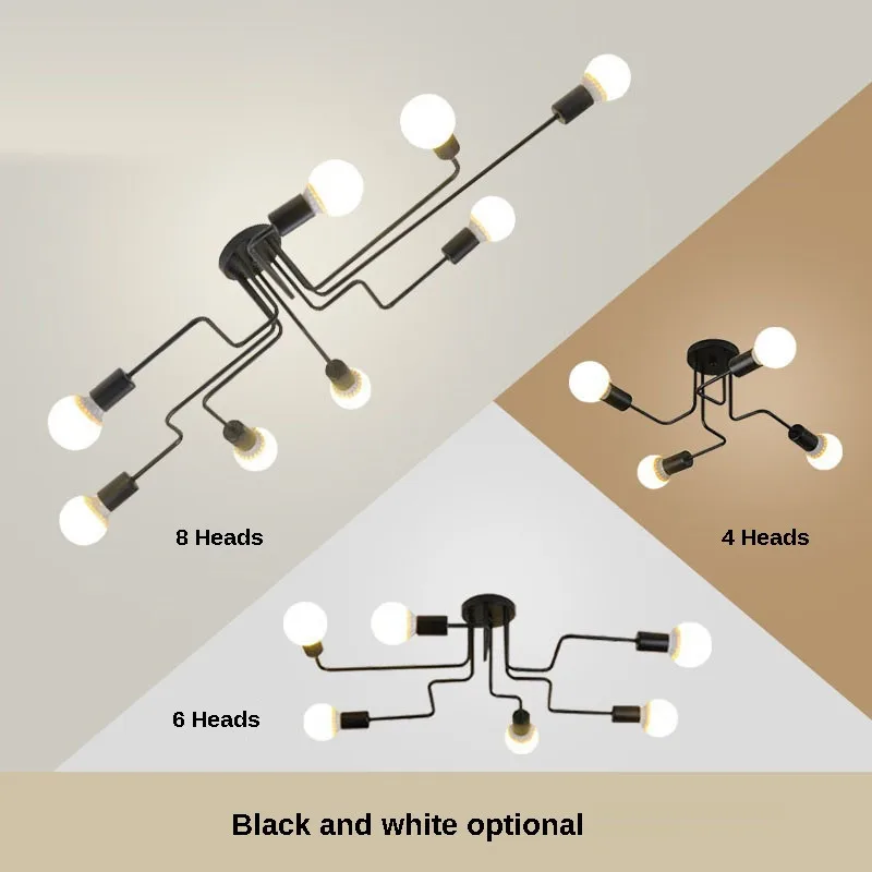 Vintage Pendant Lights Multiple Rod Wrought Iron Ceiling Lamp E27 Bulb Living Room Lamparas for Home Lighting Fixtures
Vintage Pendant Lights Multiple Rod Wrought Iron Ceiling Lamp E27 Bulb Living Room Lamparas for Home Lighting Fixtures