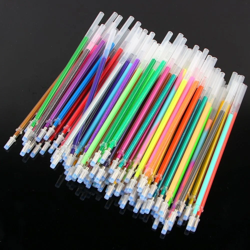 100 Pcs/Pack Gel Pen Refills Glitter Metallic Pastel Fluorescence Neon Pen Ink Refills for Adult Coloring Books, Scrapbooking
100 Pcs/Pack Gel Pen Refills Glitter Metallic Pastel Fluorescence Neon Pen Ink Refills for Adult Coloring Books, Scrapbooking