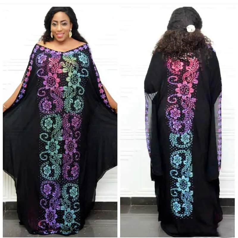 New African Women Clothing Chiffon Maxi Dress Dashiki Colorful Diamond Two Piece Set Bat Sleeve Broder Riche Robe Evening
New African Women Clothing Chiffon Maxi Dress Dashiki Colorful Diamond Two Piece Set Bat Sleeve Broder Riche Robe Evening