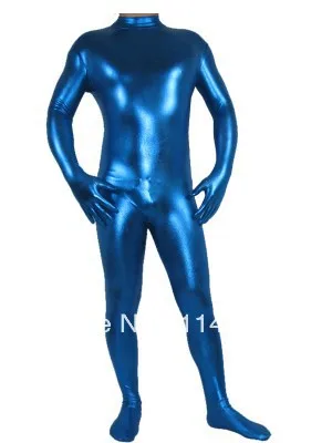 Blue Shiny Metallic Zentai Suit Back Zipper Catsuit
Blue Shiny Metallic Zentai Suit Back Zipper Catsuit