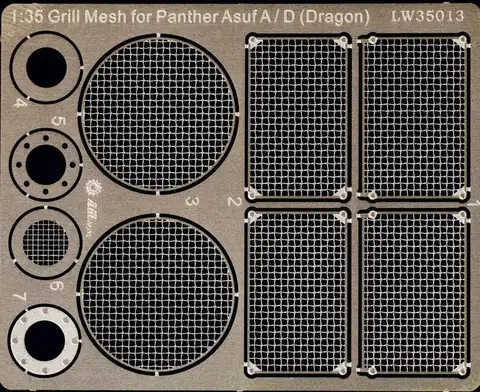 1/35 Grill Mesh for Dragon Panther D/A,Military Model Accessory
