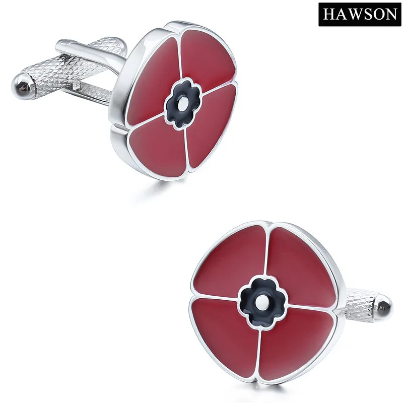 HAWSON- Запонки с цветком мака, красная эмаль, металлические мужские формальные деловые запонки для рубашки на день памяти, брендовые аксессуары Hawson
HAWSON- Запонки с цветком мака, красная эмаль, металлические мужские формальные деловые запонки для рубашки на день памяти, брендовые аксессуары Hawson