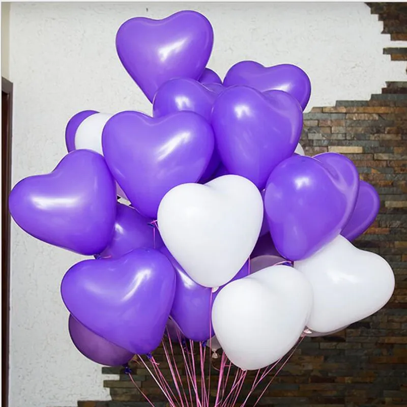 Purple white heart ballon 100piece/lot 12inch 200g latex balloons party wedding decor ballon
Purple white heart ballon 100piece/lot 12inch 200g latex balloons party wedding decor ballon