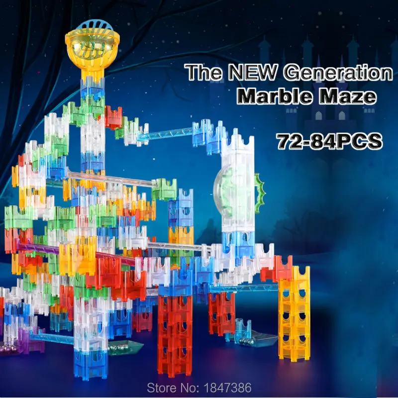 72-84PCS Bright Colors Marble Maze Cube Building Blocks amaze with Cubes Maze Balls Marble Run Educational Toys For Children
72-84PCS Bright Colors Marble Maze Cube Building Blocks amaze with Cubes Maze Balls Marble Run Educational Toys For Children