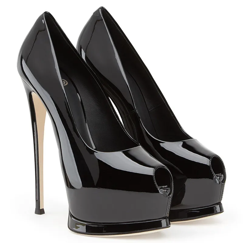 Escarpins Femme 2023 Spring Summer Extreme High Heels Peep Toe Patent Leather Black Heels Elegant Platform Women Shoes pumps
Escarpins Femme 2023 Spring Summer Extreme High Heels Peep Toe Patent Leather Black Heels Elegant Platform Women Shoes pumps