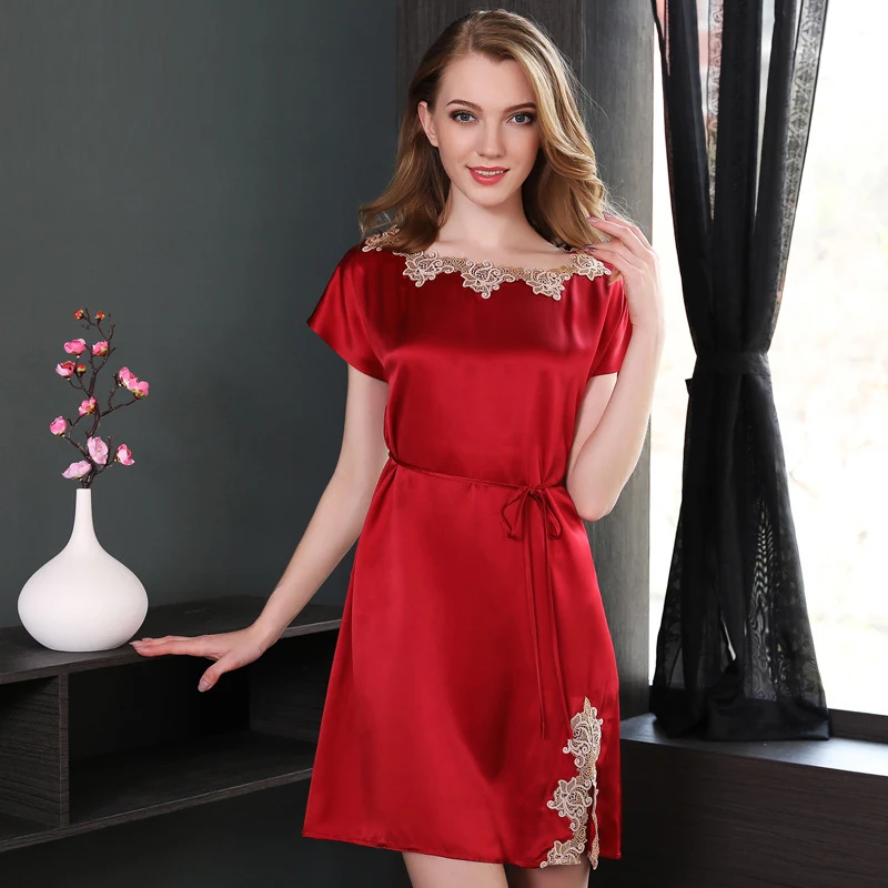 100% Silk Nightgown Women with Sides Slit Lace Nightdress with Sash Elegant Ladies Nightie Sleepwear Satin Nightwear sp0115
100% Silk Nightgown Women with Sides Slit Lace Nightdress with Sash Elegant Ladies Nightie Sleepwear Satin Nightwear sp0115