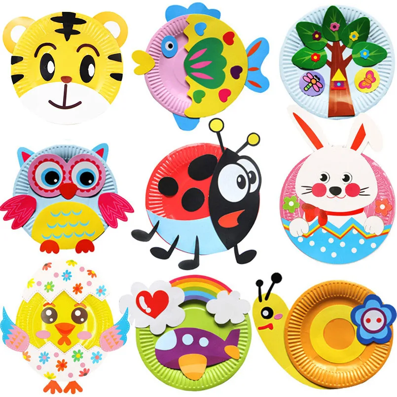 10Pcs Colorful Paper Plates Tray DIY Handmade Painting Drawing Crafts Montessori Toy For Kids Creativity Toys Material Package
10Pcs Colorful Paper Plates Tray DIY Handmade Painting Drawing Crafts Montessori Toy For Kids Creativity Toys Material Package