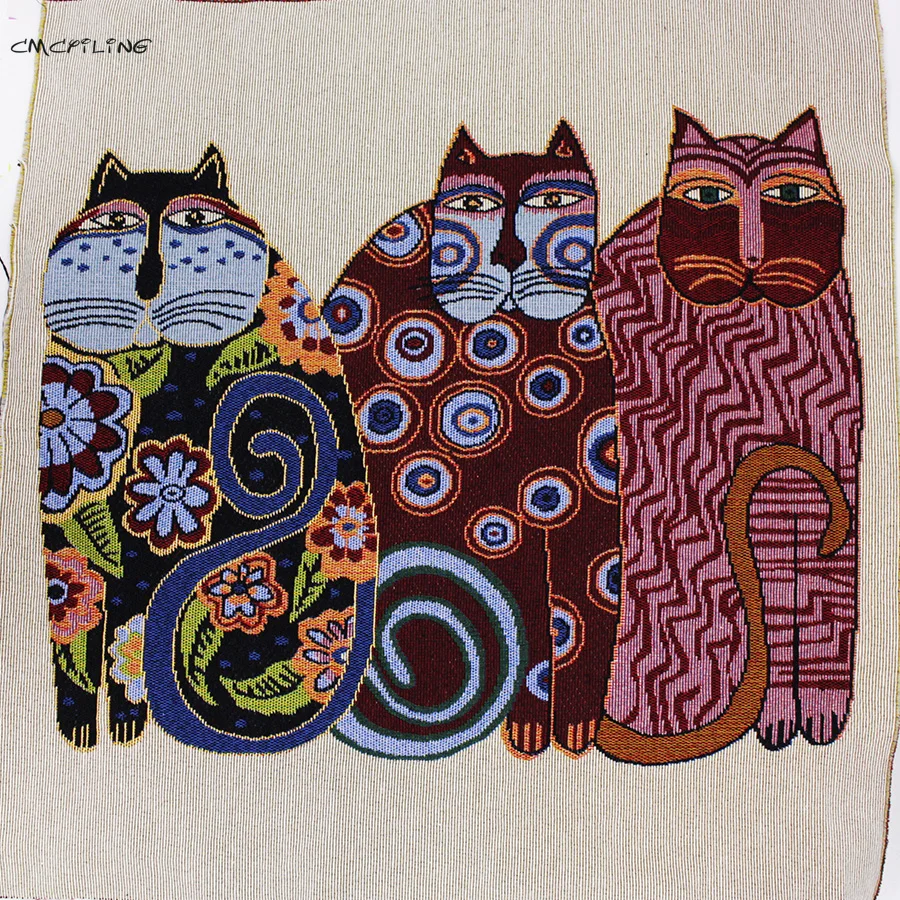 2pcs/Lot Cat Pattern Polyester Cotton Fabric For Sewing Cushion Jacquard Cloth Home Textile 
2pcs/Lot Cat Pattern Polyester Cotton Fabric For Sewing Cushion Jacquard Cloth Home Textile
