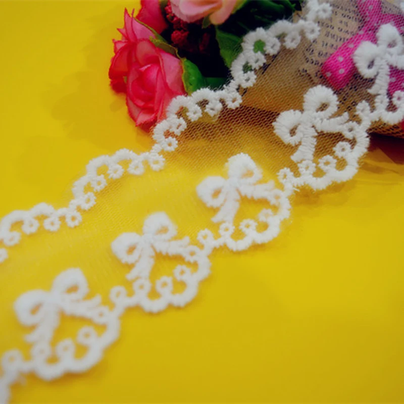 14 yard 4cm 1.57" wide ivory bow organza embroidery lace trim ribbon 1018944L4K755
14 yard 4cm 1.57" wide ivory bow organza embroidery lace trim ribbon 1018944L4K755
