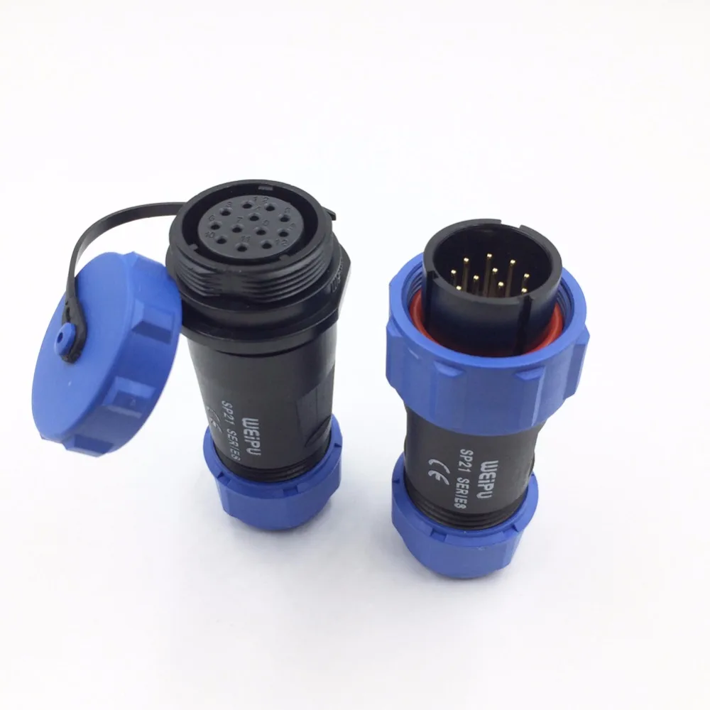 SP21 Steckverbinder IP68 Wasserdicht 2-12 pin Luftfahrt Stecker Gewinde Docking