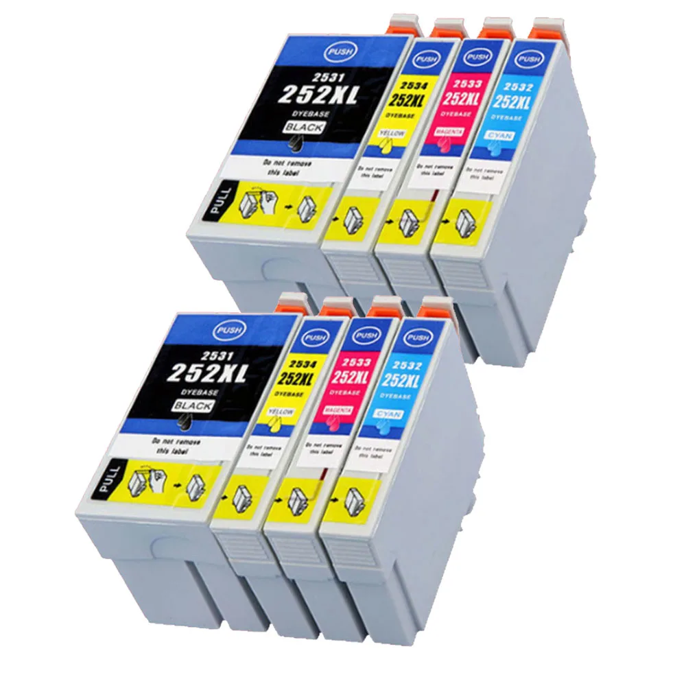 2Set Compatible For Epson 252XL 252 254XL BK/C/M/Y Ink WF-3620 3640 7610 7620 Printer ink cartridge
2Set Compatible For Epson 252XL 252 254XL BK/C/M/Y Ink WF-3620 3640 7610 7620 Printer ink cartridge