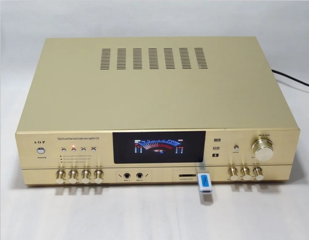 AOP S128 300W+300W 5 channel HIFI home stereo KARAOKE audio Bluetooth digital amplifier with Display
AOP S128 300W+300W 5 channel HIFI home stereo KARAOKE audio Bluetooth digital amplifier with Display
