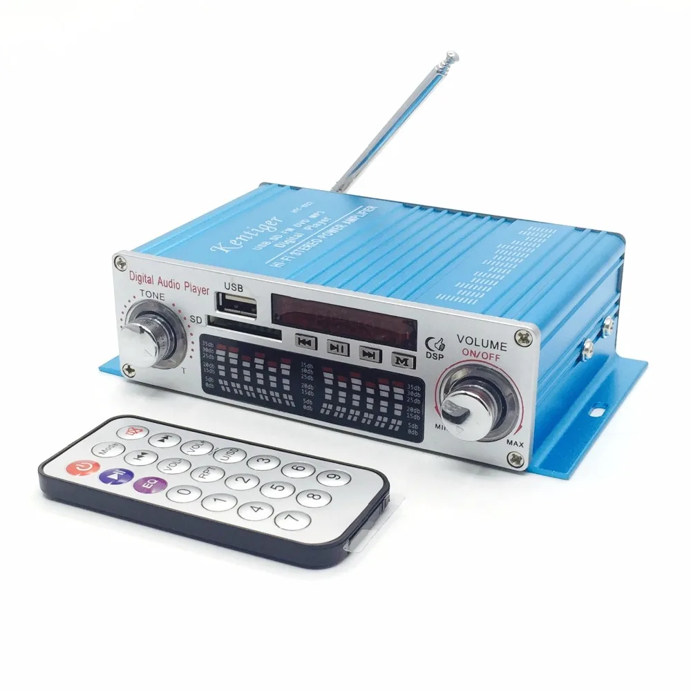 With Remote Control Digital FM Power Amplifier Mini Portable LED Display USB SD Player Amp DC 12V5A In For Car\Home
With Remote Control Digital FM Power Amplifier Mini Portable LED Display USB SD Player Amp DC 12V5A In For Car\Home