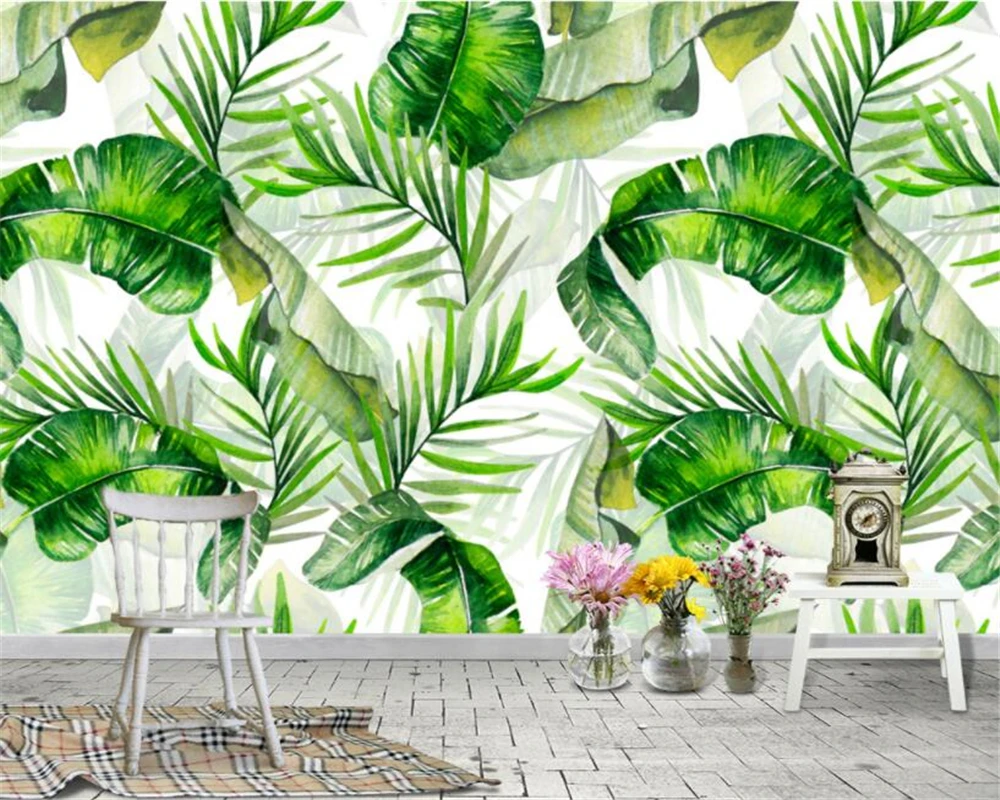 Custom wallpaper home decor living room bedroom mural hand-painted tropical rainforest leaves TV sofa 3d wallpaper
Custom wallpaper home decor living room bedroom mural hand-painted tropical rainforest leaves TV sofa 3d wallpaper