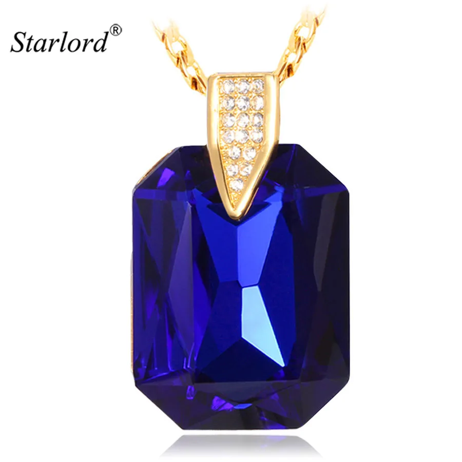 Starlord Blue Synthetic Jewelry Big Fancy Stone Romantic Gift For Women Gold Color Charm Pendant Necklace P343
Starlord Blue Synthetic Jewelry Big Fancy Stone Romantic Gift For Women Gold Color Charm Pendant Necklace P343