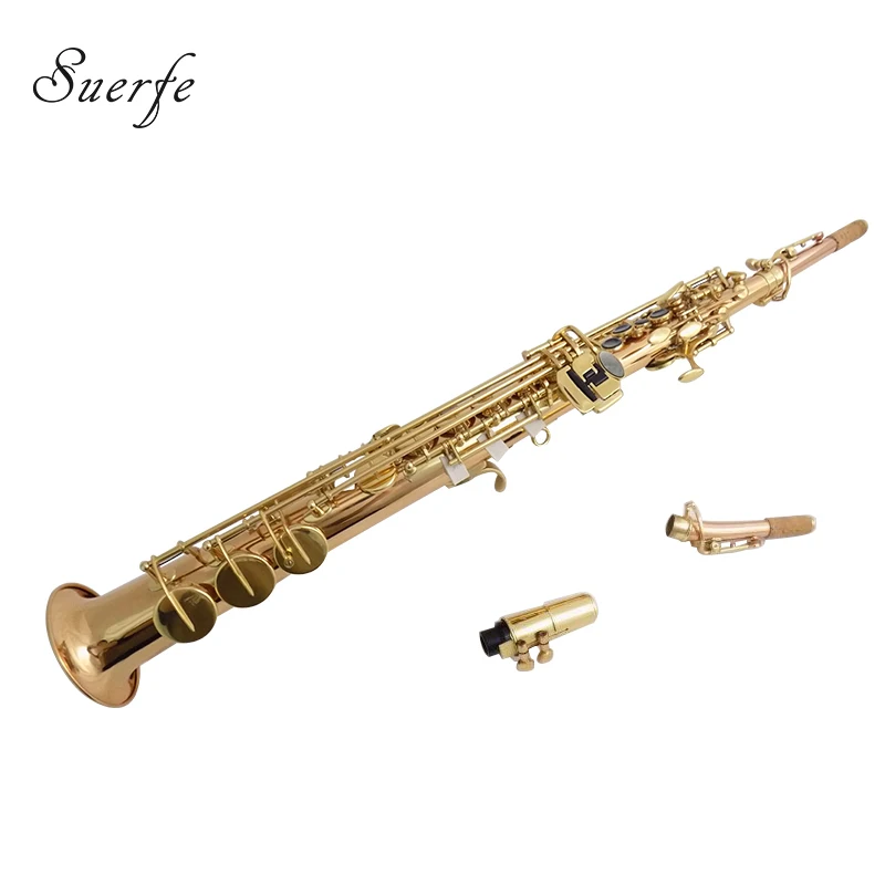 Bb Soprano Saxophone Musical Instruments Gold Brass Body with Case Mouthpiece
Bb Soprano Saxophone Musical Instruments Gold Brass Body with Case Mouthpiece