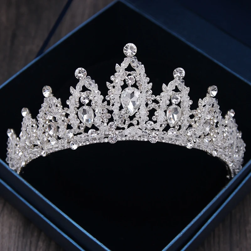 Baroque Luxury Rhinestone Bridal Crown Tiaras Handmade Silver Color Crystal Diadem Tiaras For Bride Wedding Hair Accessories
Baroque Luxury Rhinestone Bridal Crown Tiaras Handmade Silver Color Crystal Diadem Tiaras For Bride Wedding Hair Accessories