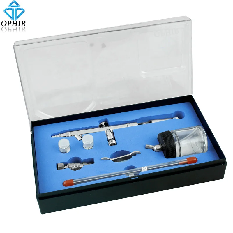 OPHIR Pro Airbrush Kit Gravity Dual-Action Airbrush Set Kit Auto Paint Spray Gun For Cake Paint /Makeup 3 Tips Nozzle_AC093
OPHIR Pro Airbrush Kit Gravity Dual-Action Airbrush Set Kit Auto Paint Spray Gun For Cake Paint /Makeup 3 Tips Nozzle_AC093