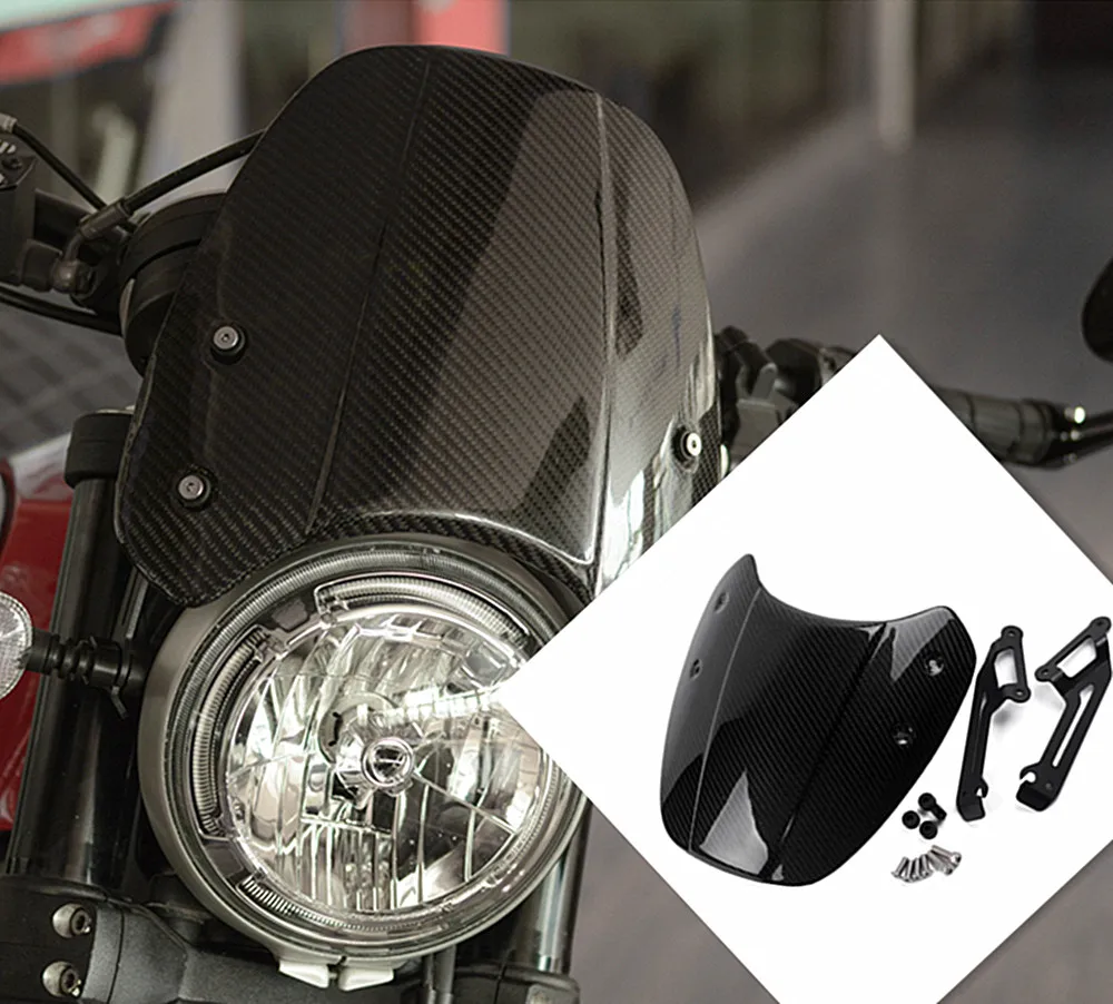 Carbon Fiber Motorcycle Windscreen Windshield Shield Screen Protection For Ducati Scrambler 2015 2016 2017 2018
Carbon Fiber Motorcycle Windscreen Windshield Shield Screen Protection For Ducati Scrambler 2015 2016 2017 2018