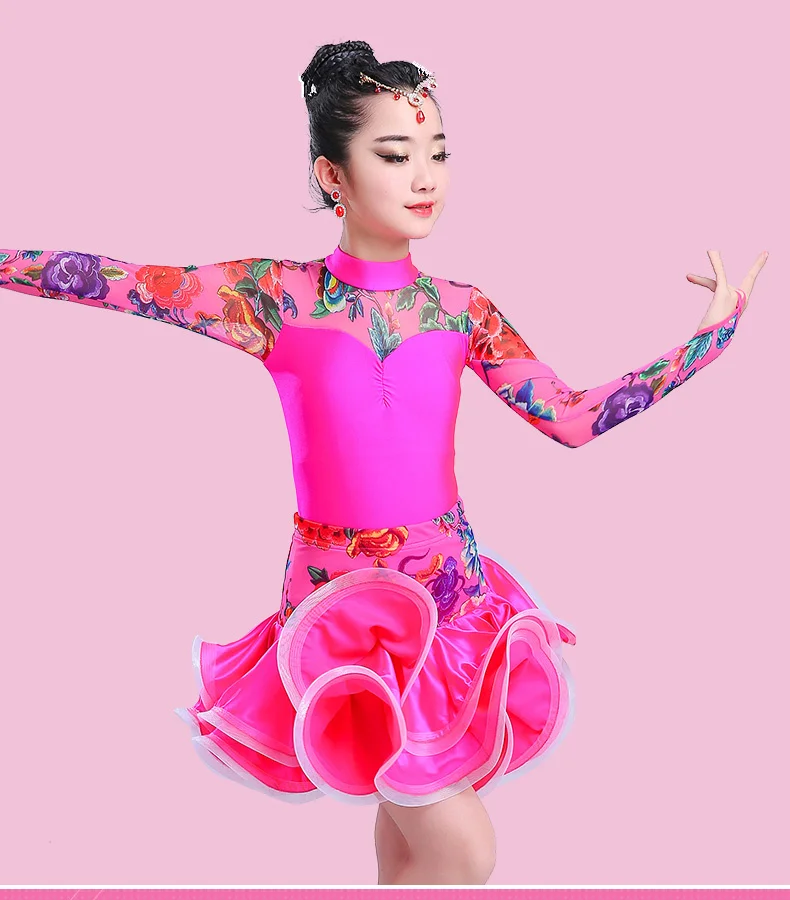 2018 New Style Pattern Children's Pleuche Long-Sleeved Latin Skirt with Print and Lace Autumn Latin dress for kid M-2XL
2018 New Style Pattern Children's Pleuche Long-Sleeved Latin Skirt with Print and Lace Autumn Latin dress for kid M-2XL