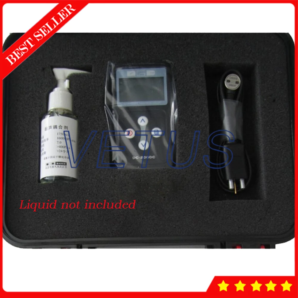 DC-2000C Ultrasonic Thickness Gauge Auto Probe Identify Digital glass steel Thickness Tester Meter With LCD Backlight Display
DC-2000C Ultrasonic Thickness Gauge Auto Probe Identify Digital glass steel Thickness Tester Meter With LCD Backlight Display