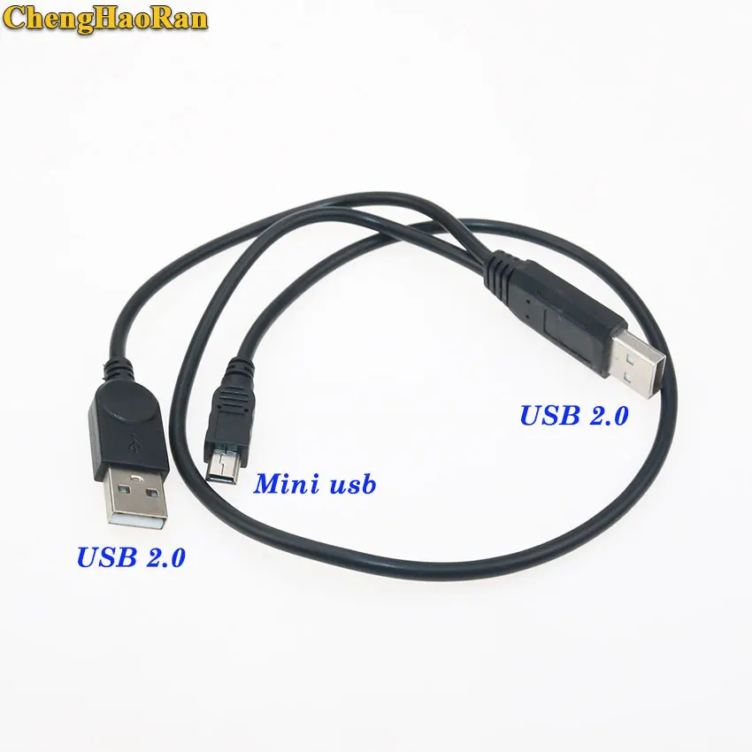 ChengHaoRan 2 in 1 USB2.0 Type A Male to Mini 5P Male Cable+USB Male to Male Power Cable Y Splitter For HDD MP3 MP4 Camera
ChengHaoRan 2 in 1 USB2.0 Type A Male to Mini 5P Male Cable+USB Male to Male Power Cable Y Splitter For HDD MP3 MP4 Camera