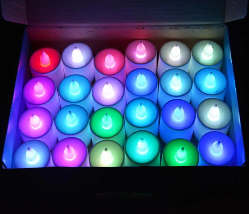 Hot 24 X Multicolor Led lamp Candle Flameless Flickering LED Tea Light Candles Romance Wedding Party Free Rose Leavies
Hot 24 X Multicolor Led lamp Candle Flameless Flickering LED Tea Light Candles Romance Wedding Party Free Rose Leavies