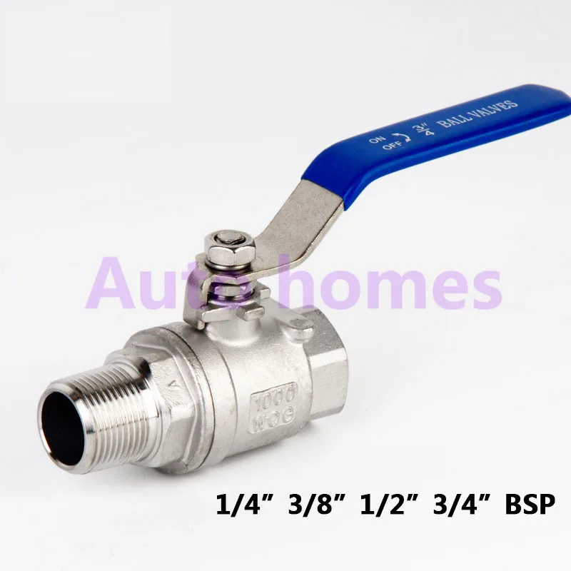 2 way Ball Valve Stainless steel 1/4 3/8 1/2 3/4 inch Female to male thread SS304
2 way Ball Valve Stainless steel 1/4 3/8 1/2 3/4 inch Female to male thread SS304