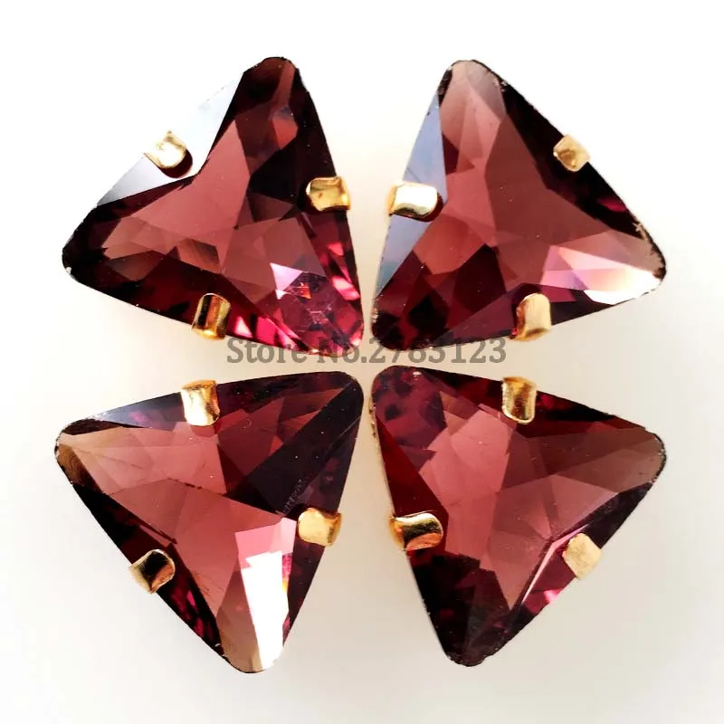 Free shipping Gold bottom Wine red 18mm crystal glass Triangle shape sew on stones with claw,loose rhinestones 20pcs/bag
Free shipping Gold bottom Wine red 18mm crystal glass Triangle shape sew on stones with claw,loose rhinestones 20pcs/bag
